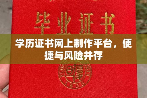 浙江学历证书网上制作平台，便捷与风险并存